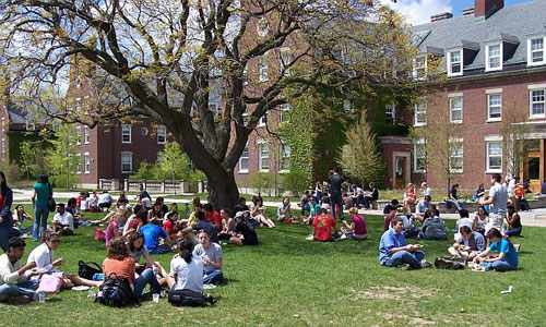 Students on the Quad