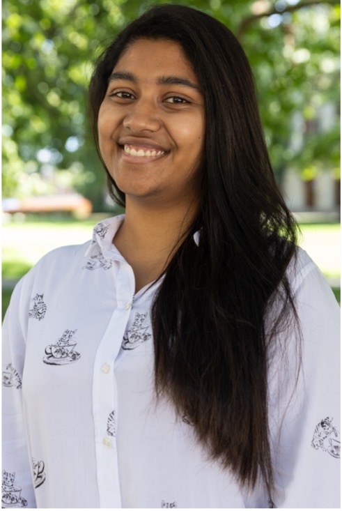 Ananya smiling at the camera.