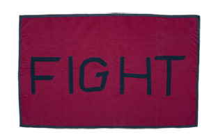 banner reading FIGHT