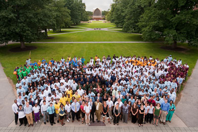 Kearns Center students and staff on the quad