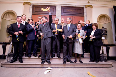 ribbon-cutting ceremony at Kodak Hall