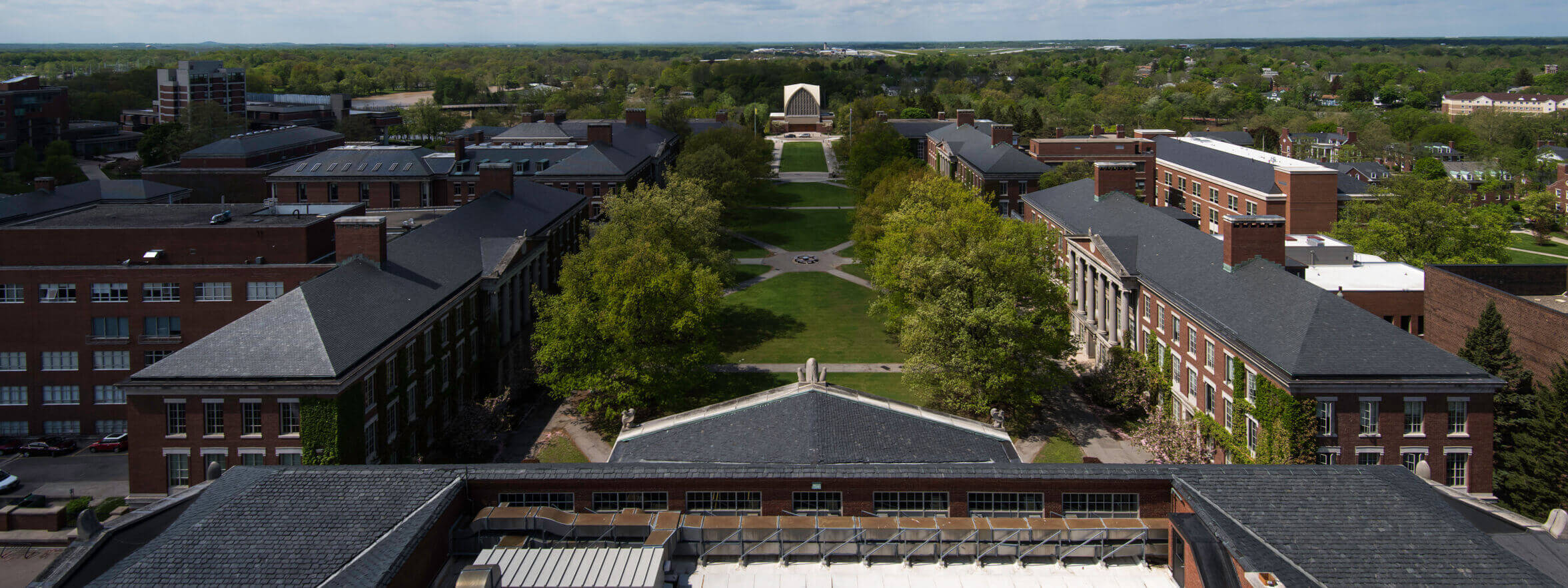 Above view of the University Quad