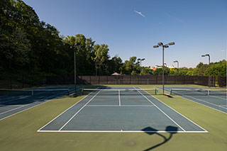 A view of Lyman Courts in the day.