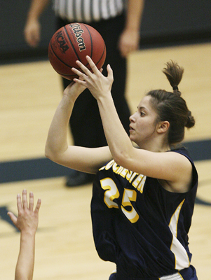 Caroline Bernal-Silva scored ten points in the championship game of the Chuck Resler Tournament.