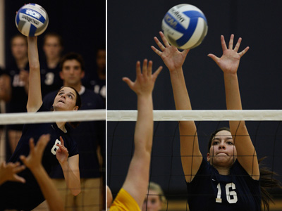 Mulrey (l.) and Guevara (r.) were honored along with sophomore Casey Larsen.