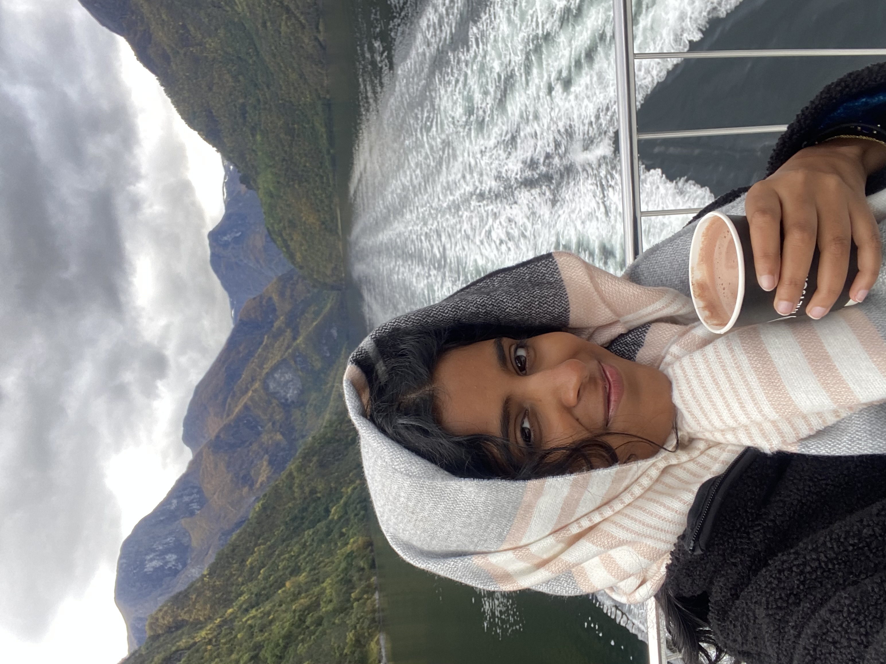 Selfie on the boat in Norway