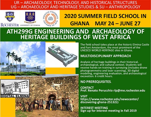 2020 Ghana Field School flyer.