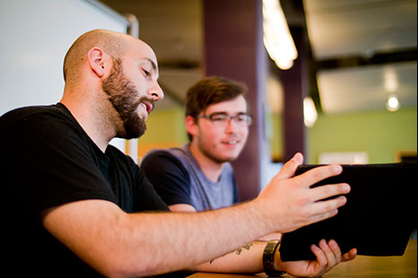 Students at a computer