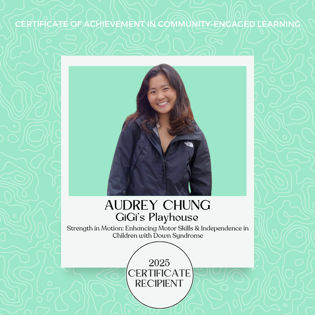 A headshot of the recipient in a Polaroid frame on a colored graphic background.