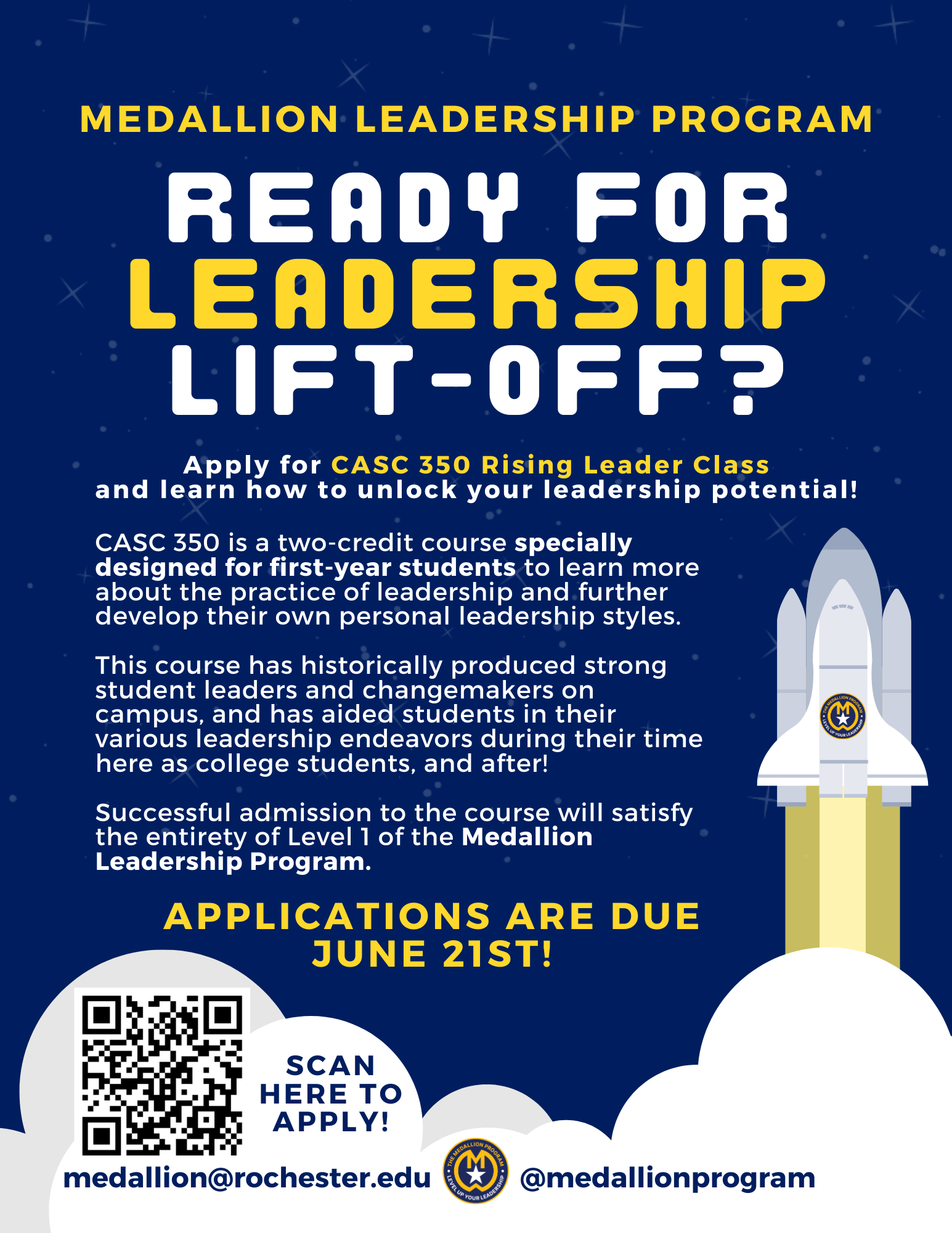 medallion course poster