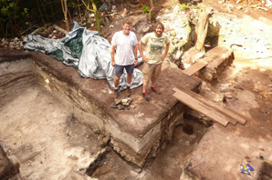 Jarvis and Student on Excavation Site