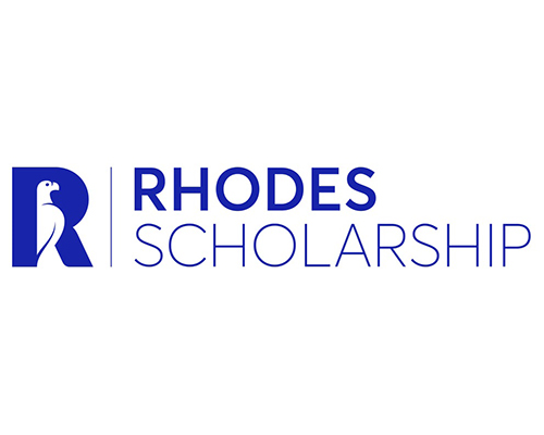 Rhodes Scholarship logo. 