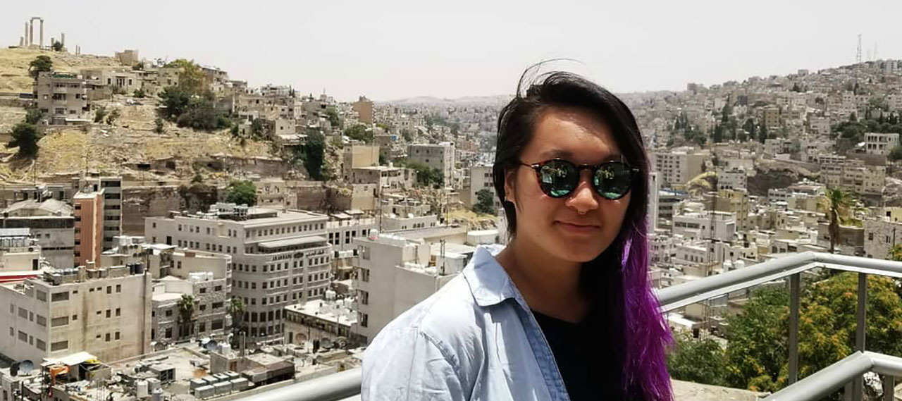 Jackie Tran, a 2018 graduate in anthropology studying Arabic through a Critical Language Scholarship.