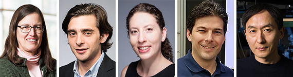 Five headshots of faculty who received sponsored research grants.