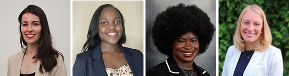 Four headshots of the speakers at the panel on diversity and equity in chemical engineering