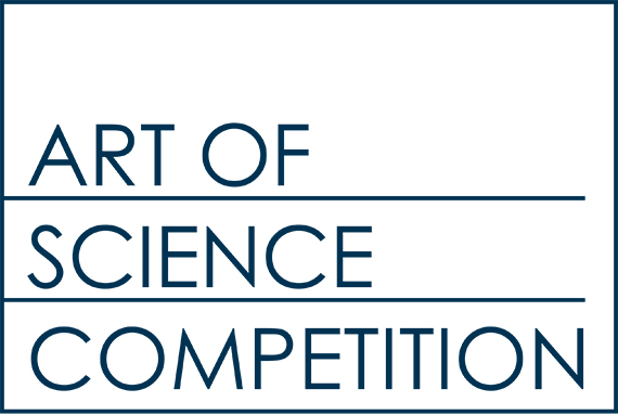 A white and blue graphic that says "ART OF SCIENCE COMPETITION"