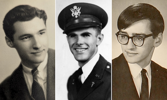 Photo composite of Earl Krumwiede ’46E, Jacob Thomas Farris ’41M (Res), James Morse ’68