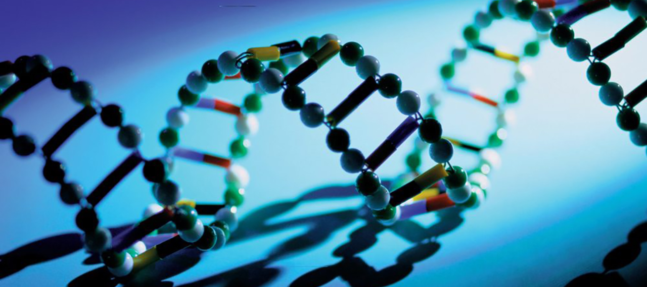 Color illustration of a genome strand.