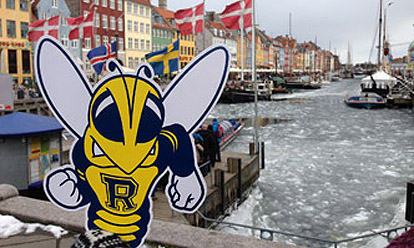 Rocky cardboard cutout in Denmark