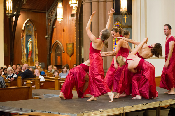 dancers on stage at Christ Church