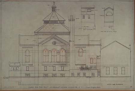 architectural blueprints of First Universalist Church
