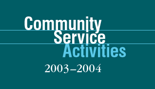 Community Service Activities 2003-2004