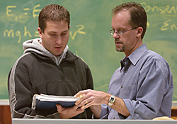 photo of Steve Manly and student