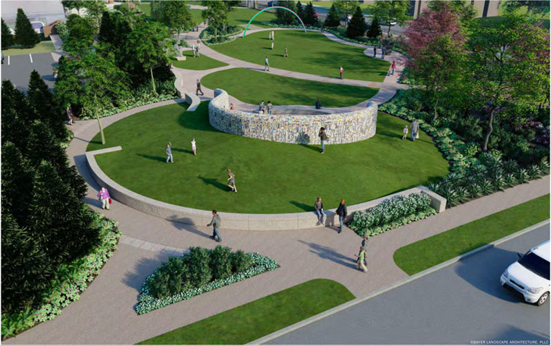 University of Rochester Memorial Art Gallerty rendering of Centennial Sculpture Park