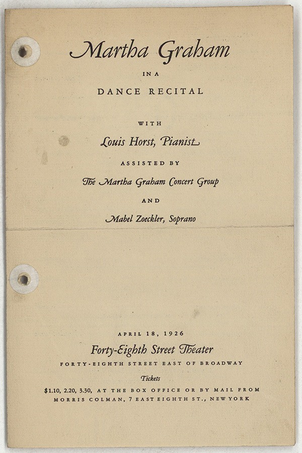photograph of New York City dance program