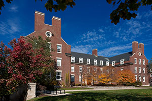 An exterior view of Burton Hall