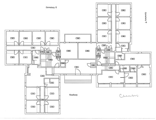 Chambers Hall floor plan.