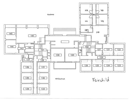 Fairchild Hall floor plan.