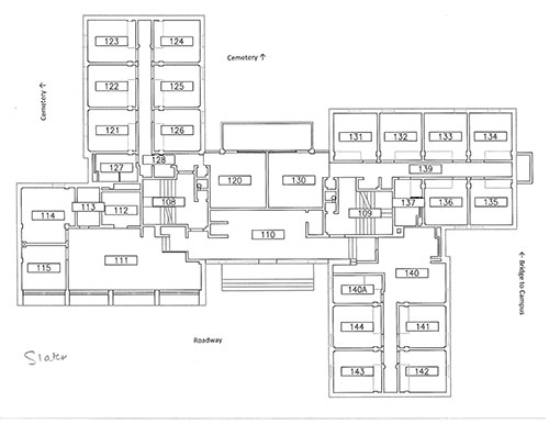 Slater Hall floor plan.