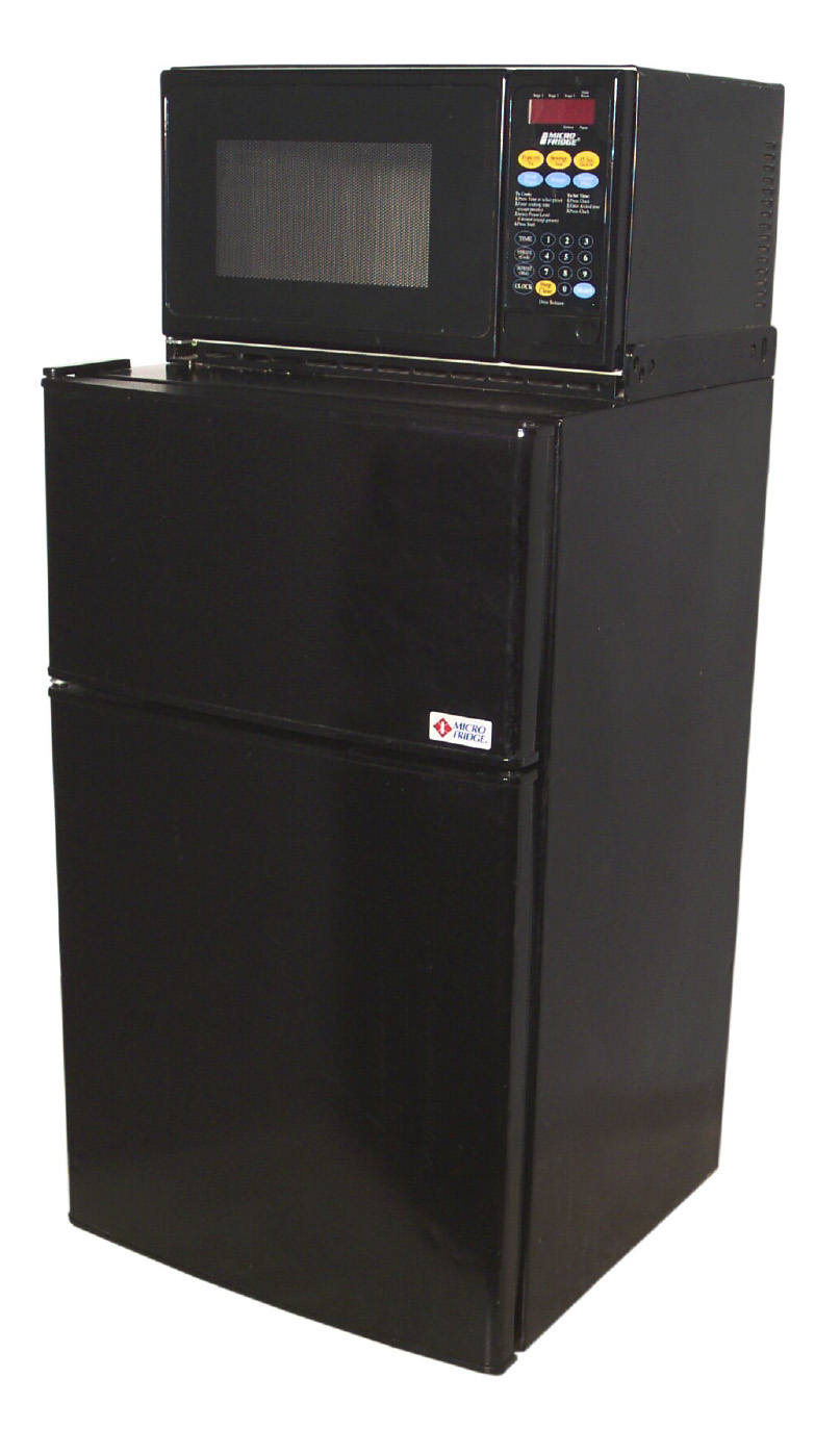 An example of a MicroFridge with doors closed.