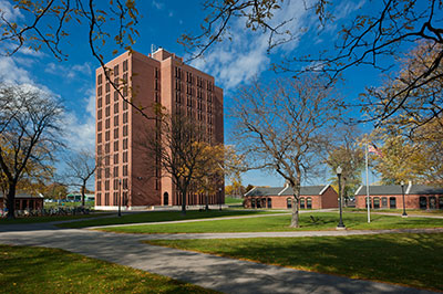 An exterior view of the Southside Living Area.