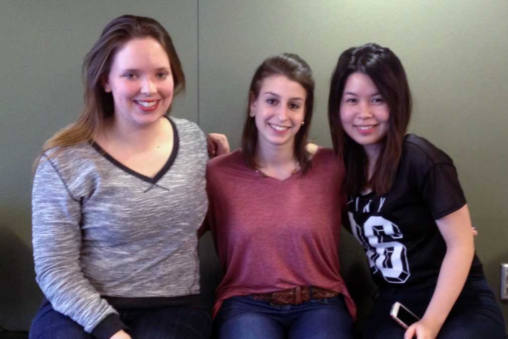 three female students