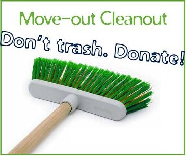 Move-out Cleanout.  Don't trash. Donate!
