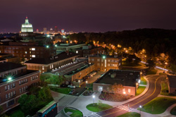 campus at night