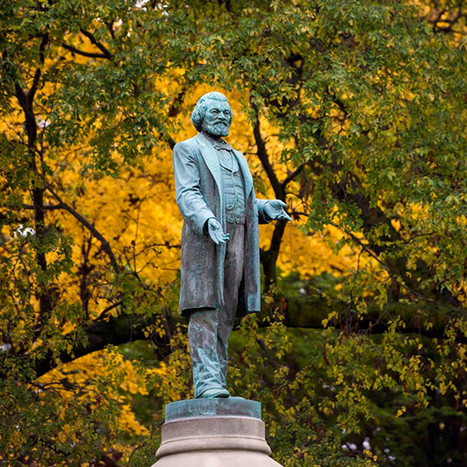 Douglass statue in Highland Park. 
