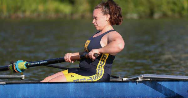 Alyssa Steger rowing