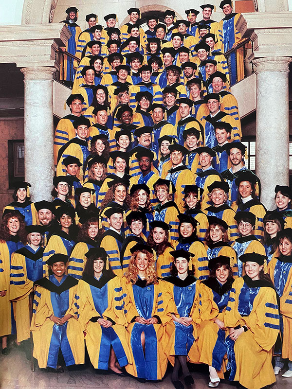 The School of Medicine and Dentistry class of 1994 photo. Albert is pictured in the middle, toward the left.