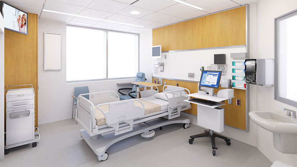 hospital room rendering