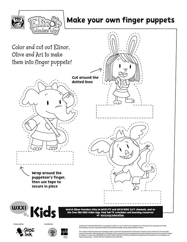 make your own finger puppets template