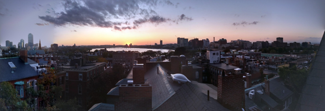 Rooftop view of Boston skyline