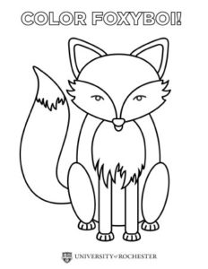 coloring page of a fox