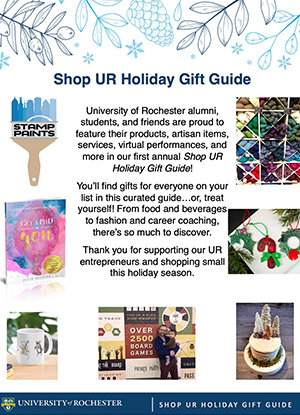 cover of the shop UR holiday gift guide