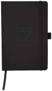 A black branded university of Rochester alumni journal book