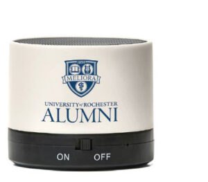 University of Rochester alumni branded bluetooth speaker.