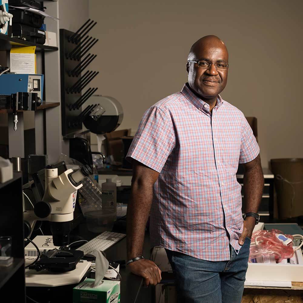 Marvin Doyley in his lab