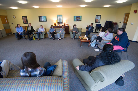 Group meeting in the Brennan Room